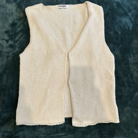 Rumored White Knit Tank Top - Prince Street Top - Picture 5 of 7